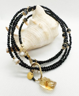Kamykbijoux.pl – bransoletka cytryn, naszyjnik cytryn, naszyjnik Kamyk Bijoux, naszyjnik z żywicy epoksydowej handmade, spinnel