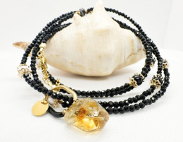 Kamykbijoux.pl – bransoletka cytryn, naszyjnik cytryn, naszyjnik Kamyk Bijoux, naszyjnik z żywicy epoksydowej handmade, spinnel