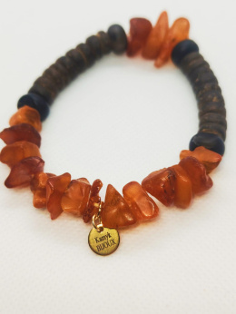 Kamykbijoux.pl – bransoletka kokos, bransoletka Kamyk Bijoux, bransoletka z żywicy epoksydowej handmade, bransoletka bursztyn