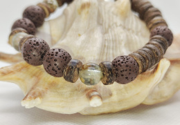 Kamykbijoux.pl – bransoletka kokos, bransoletka Kamyk Bijoux, bransoletka z żywicy epoksydowej handmade, bransoletka lawa