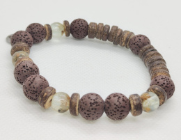 Kamykbijoux.pl – bransoletka kokos, bransoletka Kamyk Bijoux, bransoletka z żywicy epoksydowej handmade, bransoletka lawa