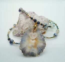 Kamykbijoux.pl – naszyjnik z kamieni , naszyjnik Kamyk Bijoux,, naszyjnik z żywicy epoksydowej handmade, SEA GLASS
