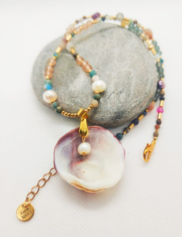 Kamykbijoux.pl –  naszyjnik cytryn, naszyjnik Kamyk Bijoux, naszyjnik z żywicy epoksydowej handmade, naszyjnik perła