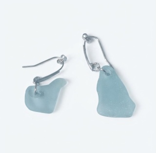 Kolczyki ASYMMETRICAL SEA GLASS