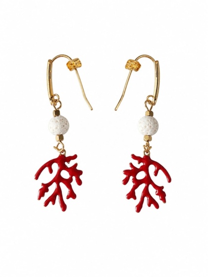 Kolczyki RED CORAL HARMONY