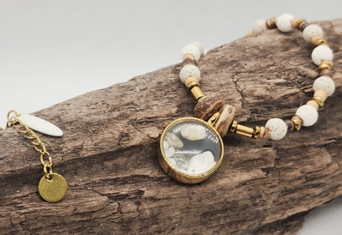 Kamykbijoux.pl – naszyjnik Kamyk Bijoux,wisiorek z żywicy epoksydowej, naszyjnik handmade, naszyjnik ze stali chirurgicznej