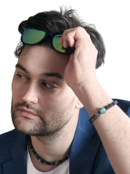 kamykbijoux.pl - naszyjnik Blue Eye, bransoleatka Kamyk Bijoux, naszyjnik z żywicy epoksydowej handmade