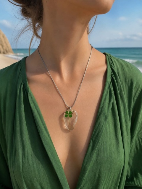 Kamykbijoux.pl –  naszyjnik Minecraft, naszyjnik Kamyk Bijoux, naszyjnik z żywicy epoksydowej handmade, sea glass